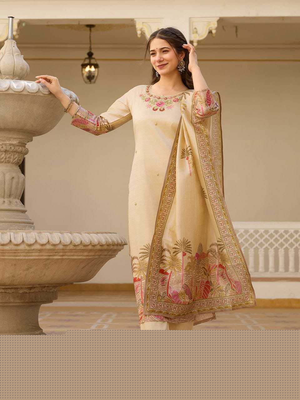 Assam Silk Embroidery Suit - MYLUXURY LANE ENTERPRISE